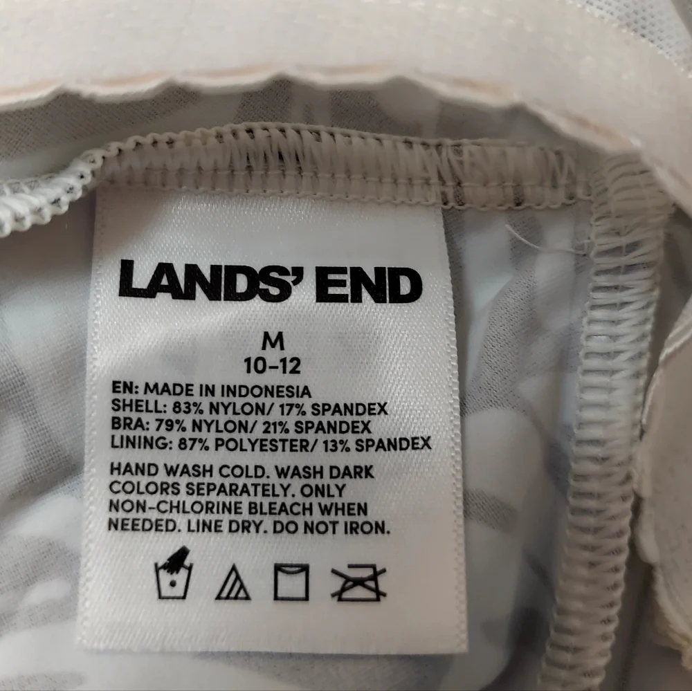 NWT Land's End Tankini Set Top Size 10-12 Bottoms Size 8